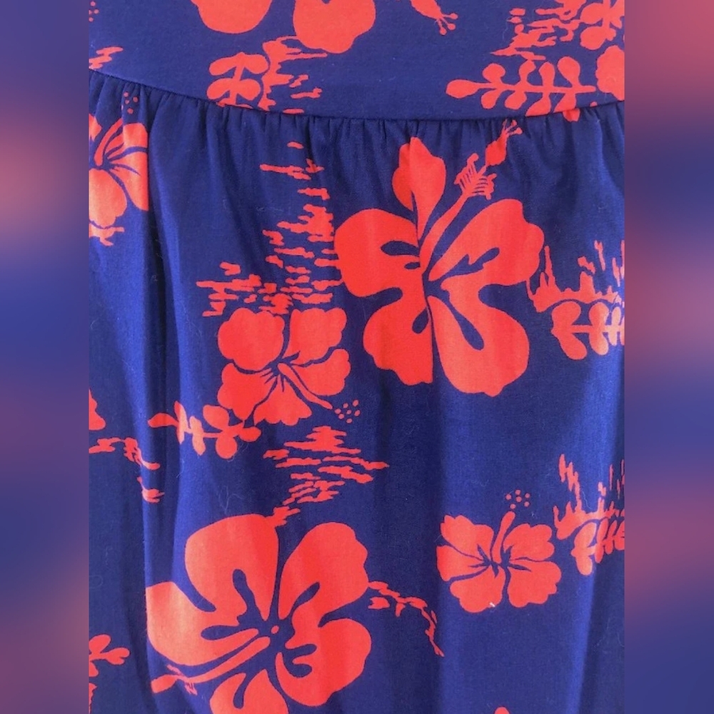 Ui Maikai Vintage Hawaiian Maxi Dress - Tropical Floral - 100% Cotton - Size L - Picture 5 of 8